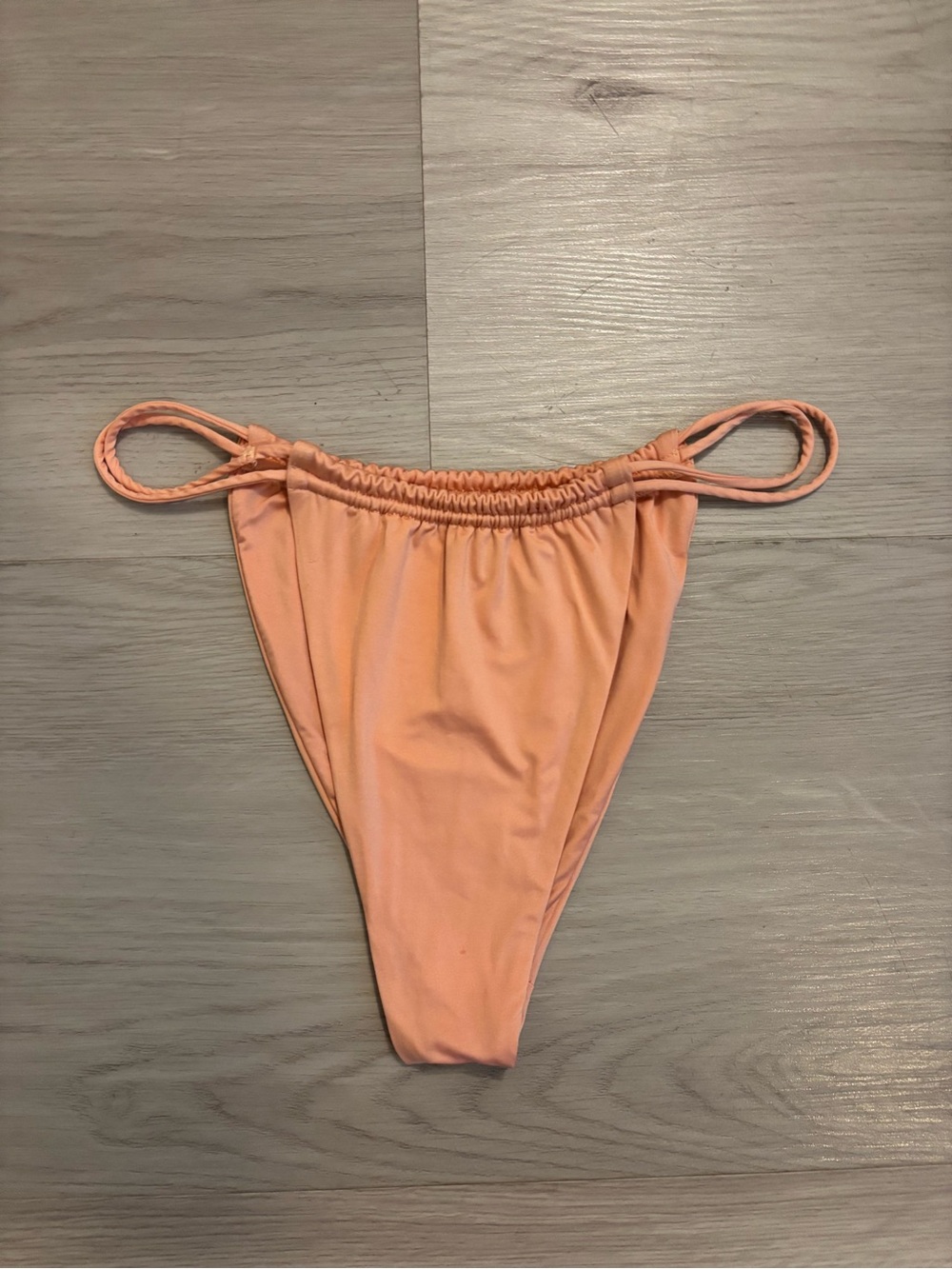 Peach Strappy Bikini Bottom